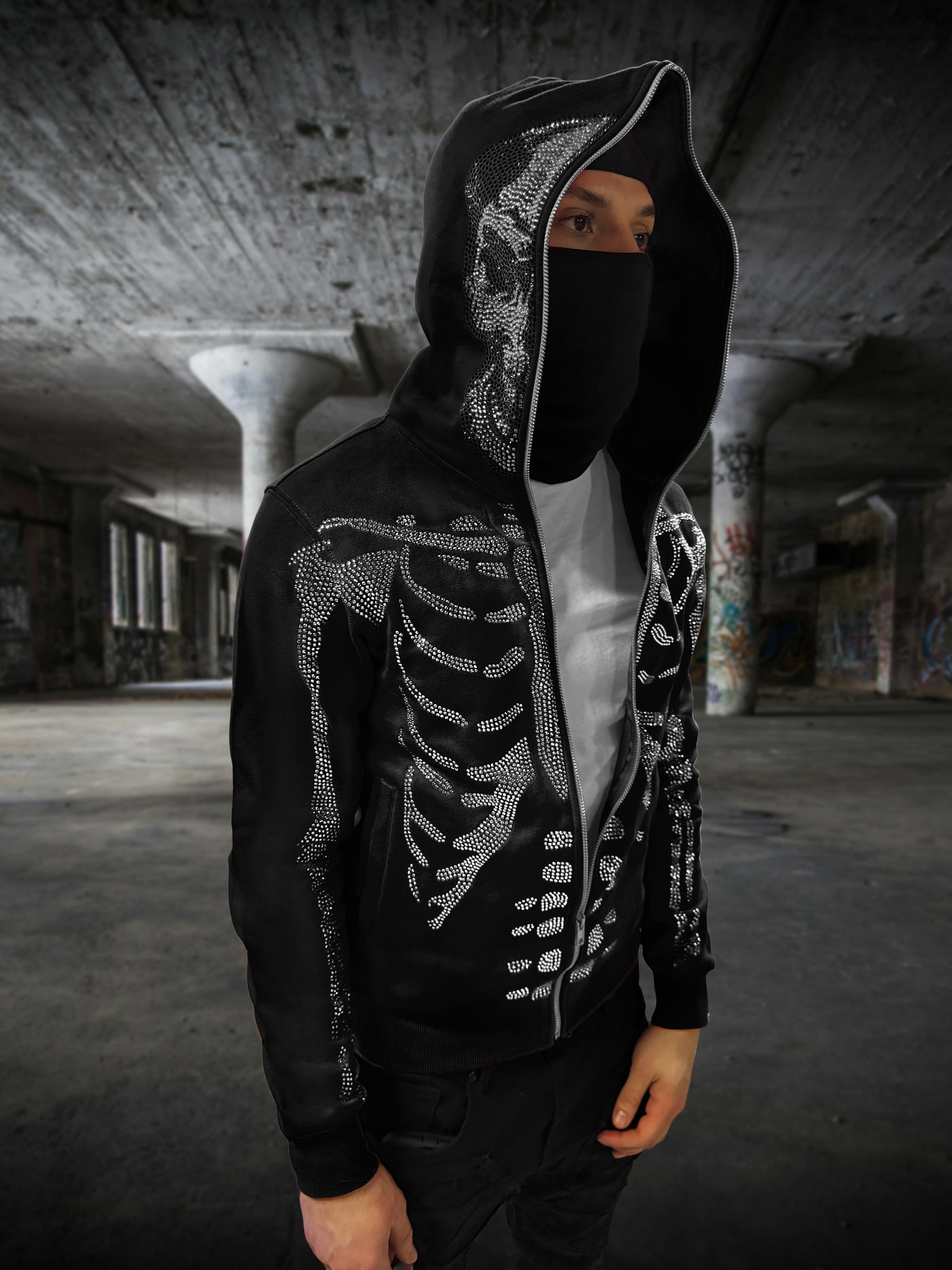 Black Skeleton Hoodie