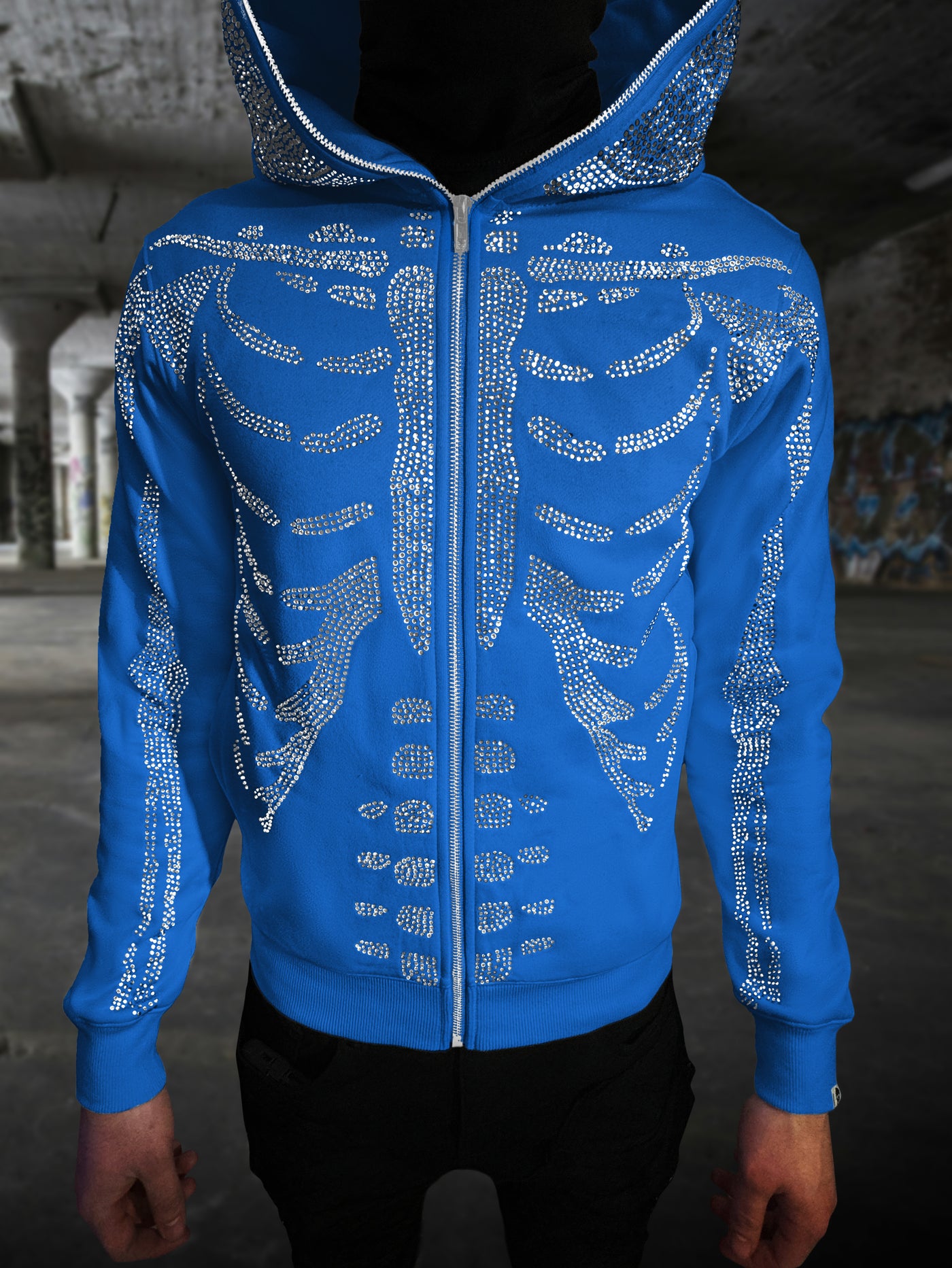 Blue Skeleton Hoodie