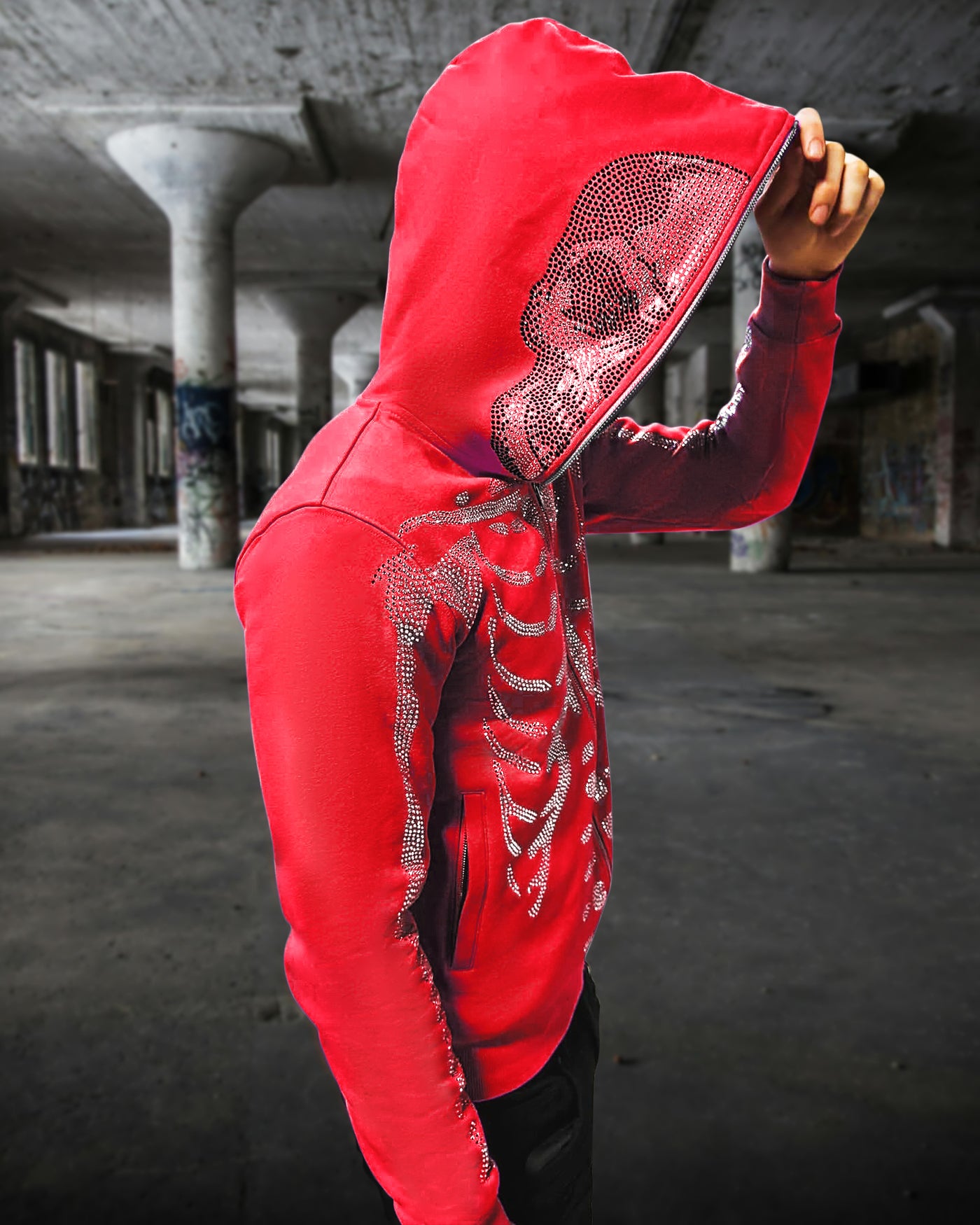 Red Skeleton Hoodie