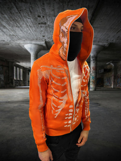 Orange skeleton hoodie