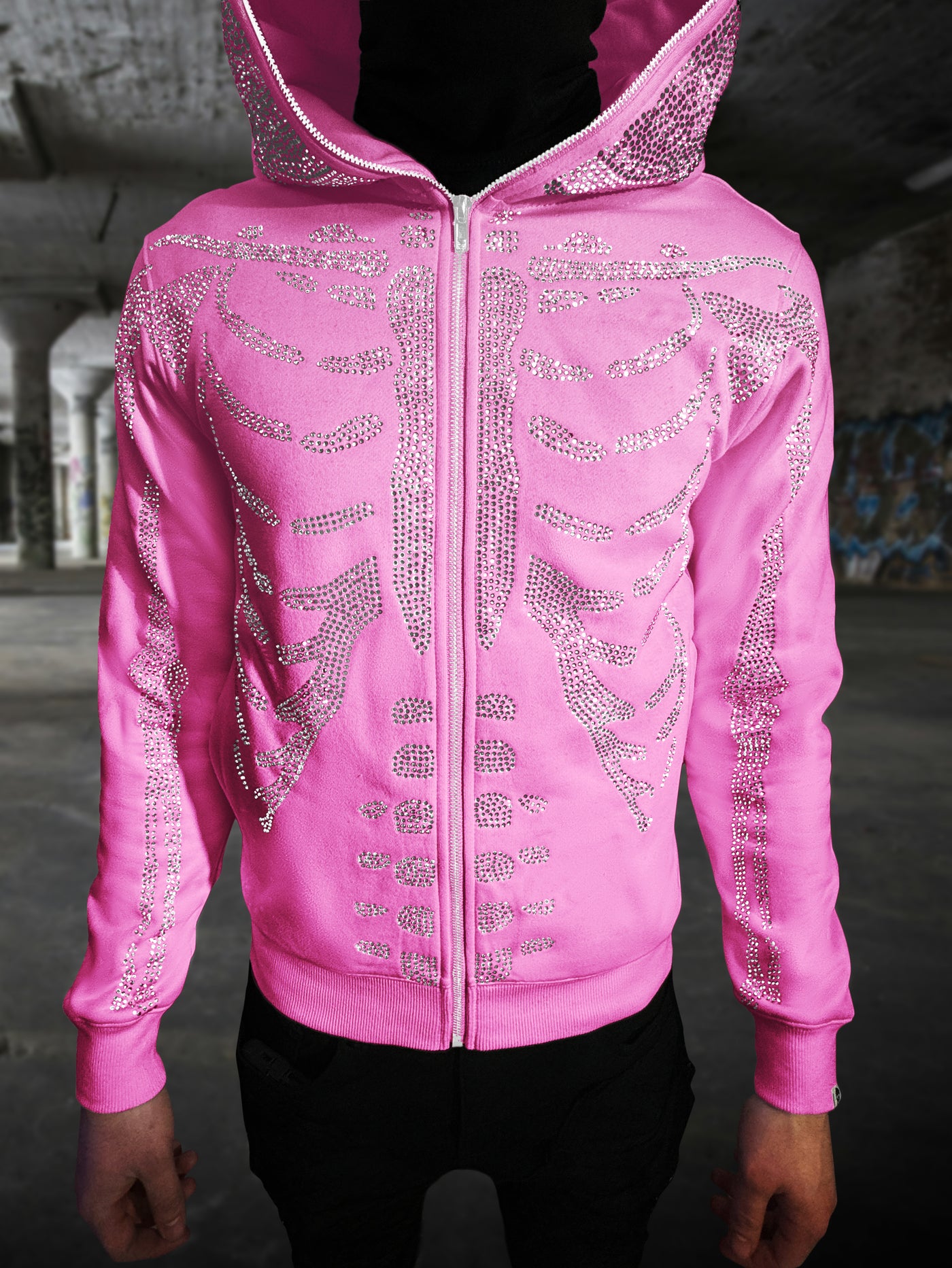 Pink Skeleton Hoodie