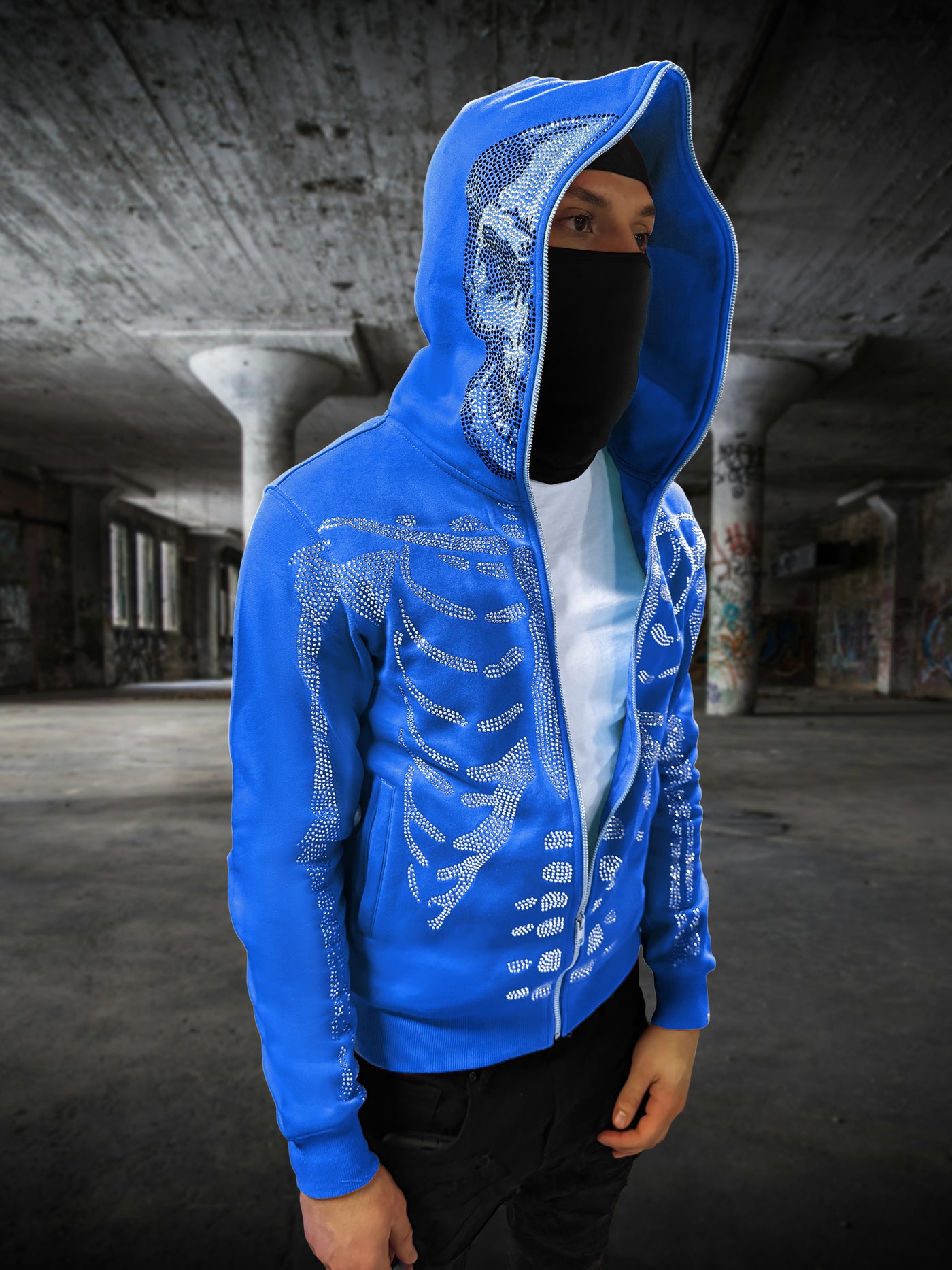 Blue Skeleton Hoodie