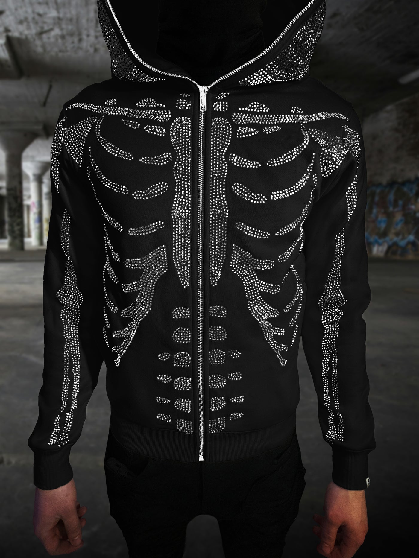 Black Skeleton Hoodie