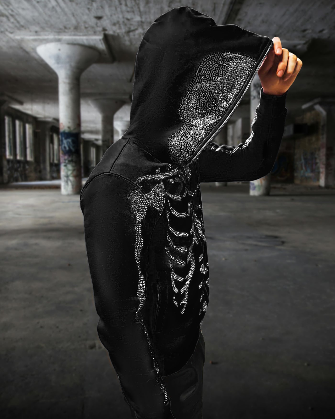 Black Skeleton Hoodie